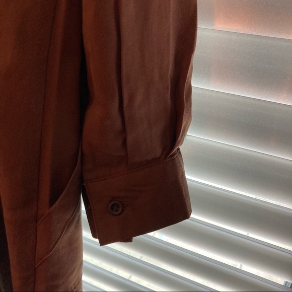 LOVE & LEGEND Sz 24 Brown Shirt Dress Overcoat Shacket - Picture 9 of 12
